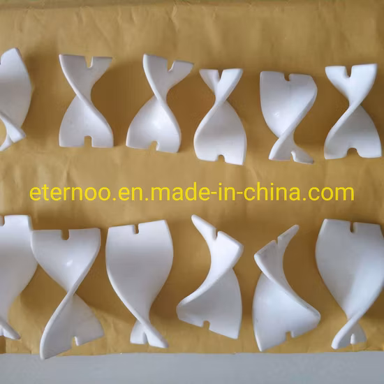 Fabricação de elemento curto de inserção de misturador estático de polímero PVDF PTFE