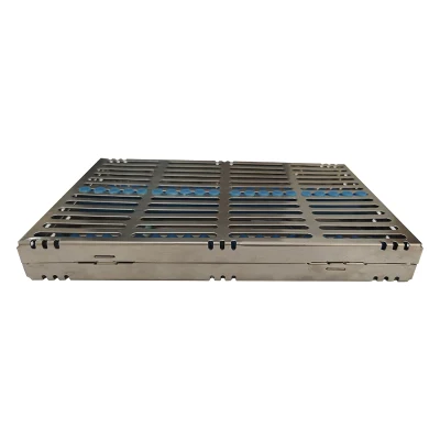 Rack de esterilização de suporte de bandeja de cassete caixa cirúrgica para 20 instrumentos